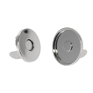 Full Cover Thin Round Magnetic Snap, Nickel Plate