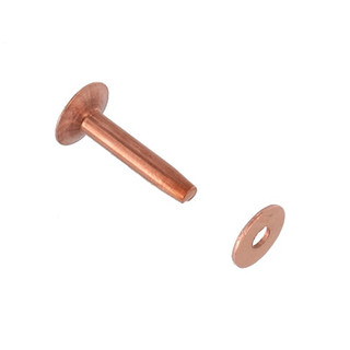 CRB12 #12 Copper Rivets w/ Burrs, Solid Copper (1lb. bag 