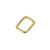 Brass Wire Formed Square Loop Natural Brass