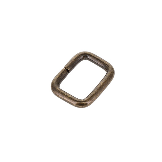 Brass Wire Formed Square Loop Antique Brass