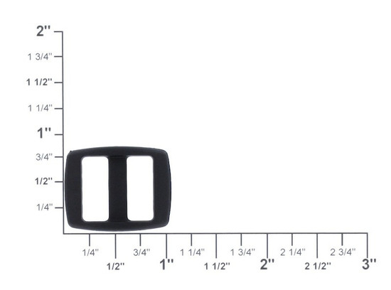 5/8" Plastic Sleek Wide Mouth Tri-Glide Slider Buckle