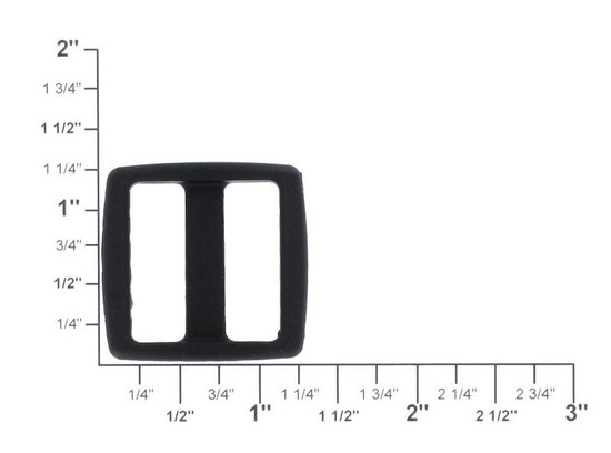 1" Plastic Sleek Wide Mouth Tri-Glide Slider Buckle