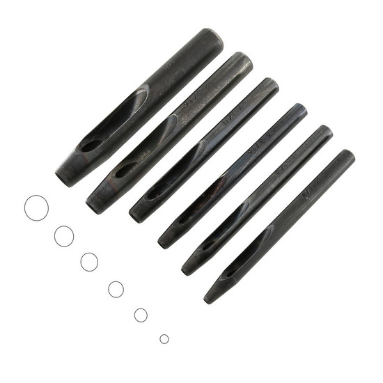 K-245 Leather 6 Hole Punch Set