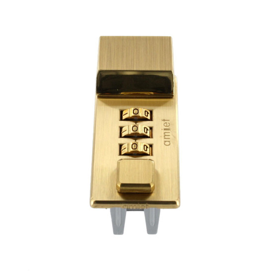 Z53122-10L/26512-1/MGD Brushed Brass Combination Lock - Buckleguy.com