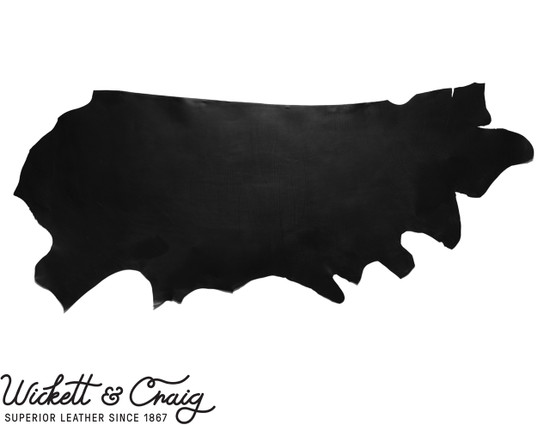 Wickett & Craig English Bridle Leather, Side, Black