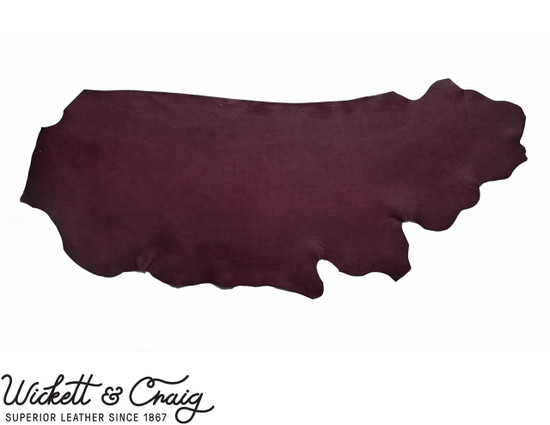 Burgundy Milled Deer Embossed Wickett and Craig Leather