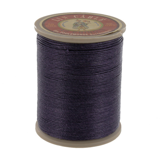 346 Aubergine, Fil Au Chinois - Lin Cable - Waxed Linen Thread