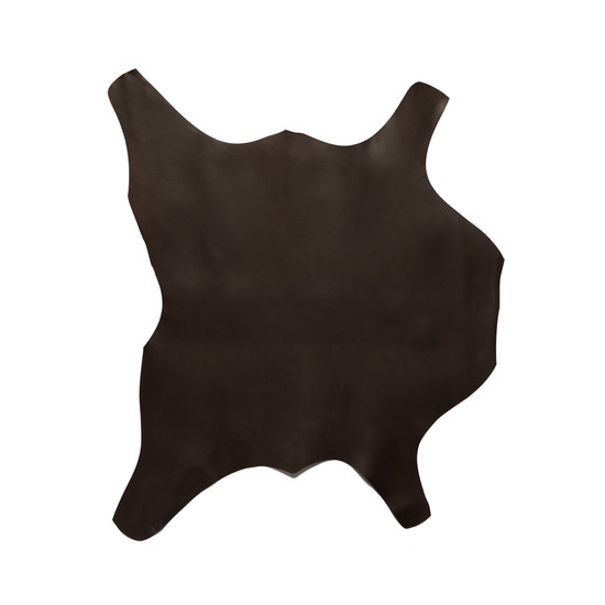 Buffalo Calf Leather Hide Dark Brown