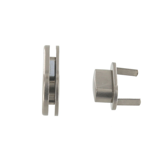 B8706 Nickel Matte, Oval Magnetic Closure, Zinc - Buckleguy.com