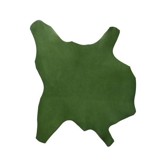 Buffalo Calf Leather Hide Peacock Green