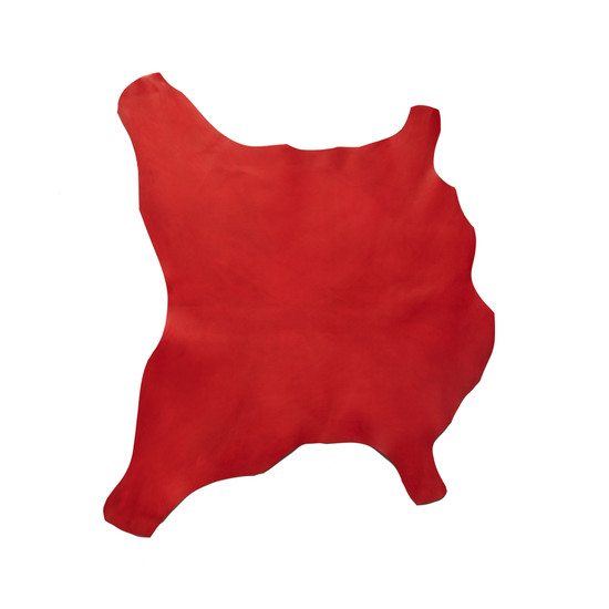 Buffalo Calf Leather Hide Red