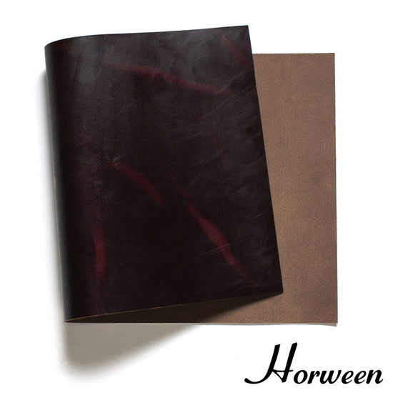 Burgundy Horween Leather Panel