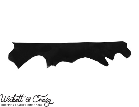 Wickett & Craig English Bridle Leather, Belly, Black