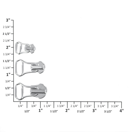 Riri Draht Zipper Pull, Nickel Plate, Multiple Sizes - Buckleguy.com