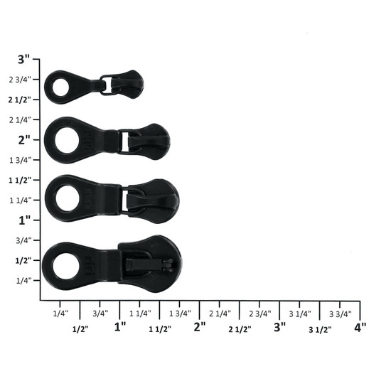 Riri KTA Zipper Pull, Black, Multiple Sizes - Buckleguy.com
