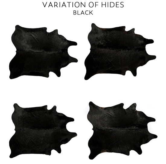 Hair On Hide Leather, Panel, Black - Buckleguy.com