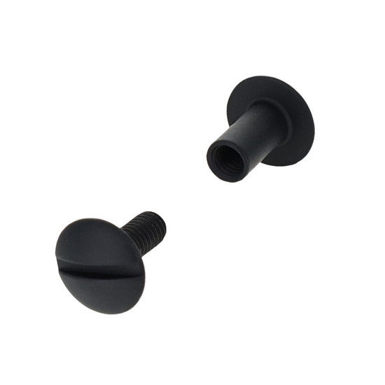 Black Matte Open Hole Chicago Screws 3/8"