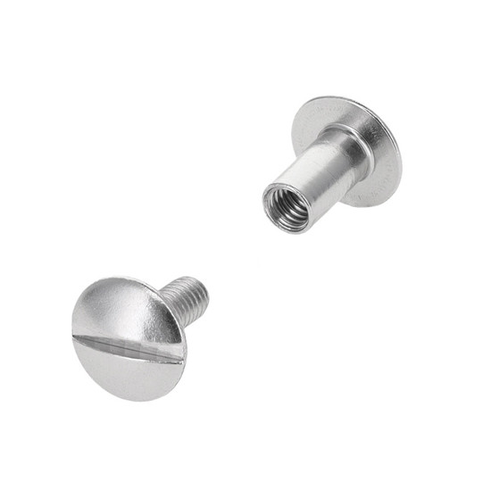 Nickel Plate Chicago Screws Open Hole Head 3/8"