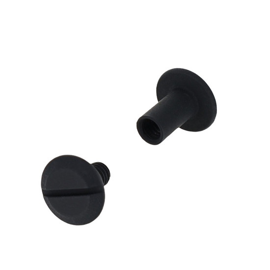Black Matte Chicago Screws Flat Head 3/8"