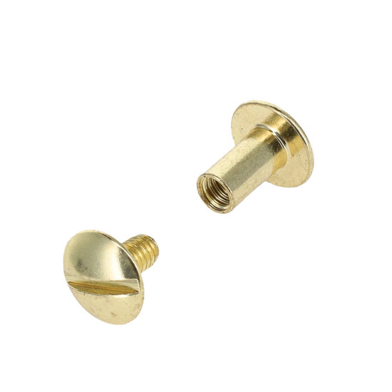 Natural Brass Chicago Screws Dome Head 3/8"