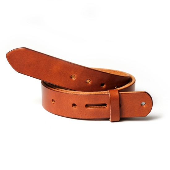 Wickett Harness ready made leather belt buck brown