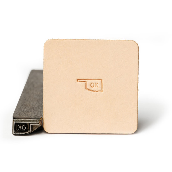 Leather State Stamp Oklahoma