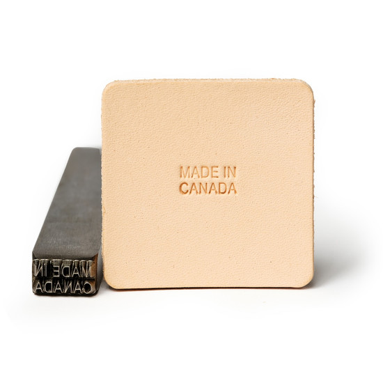 Leather Stamp, Made in Canada