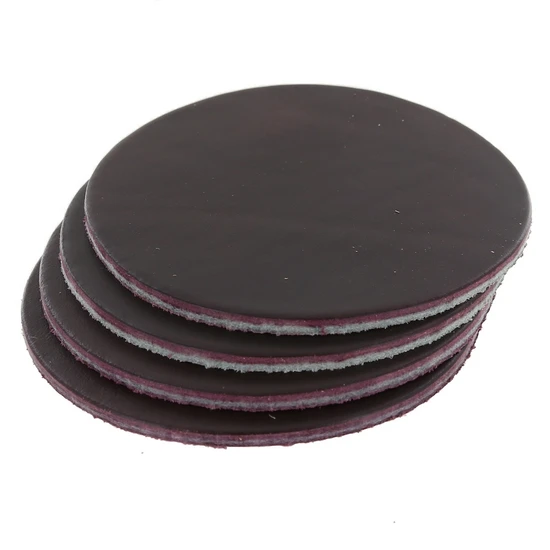 Horween Cavalier Plum Circle Coaster
