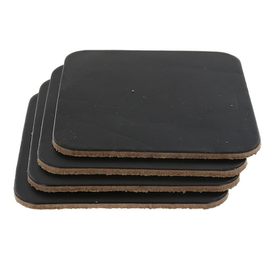 Horween Chromexcel Black Square Coaster