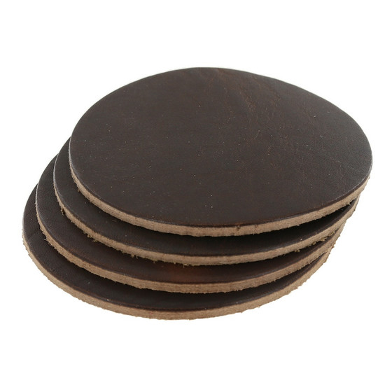 Horween Dublin Brown Nut Circle Coaster