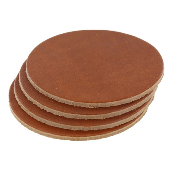 Horween Dublin English Tan Circle Coaster
