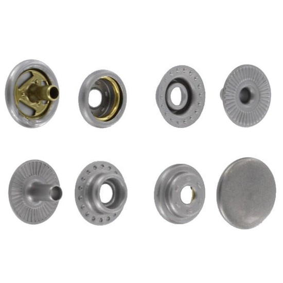 Line 20 / Line 24 Ring Socket Snap Fasteners, Nickel Matte, Solid