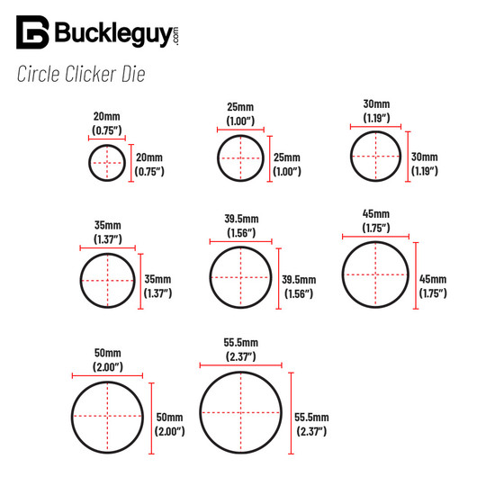 Circle Clicker Die Sizing Chart