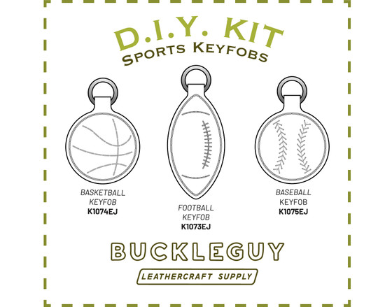 Printable templates for making leather sports key fobs