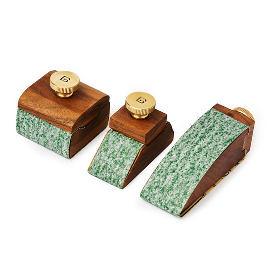 Black Walnut Sand Paper Holders for Leather