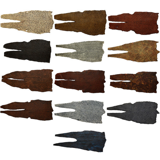 Color range of Pirarucu Leather