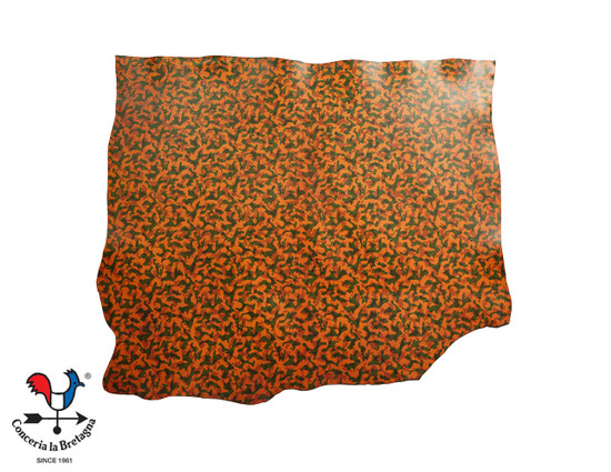 Fullgrain Camo Leather Skin from La Bretagna, Small Print Jungle