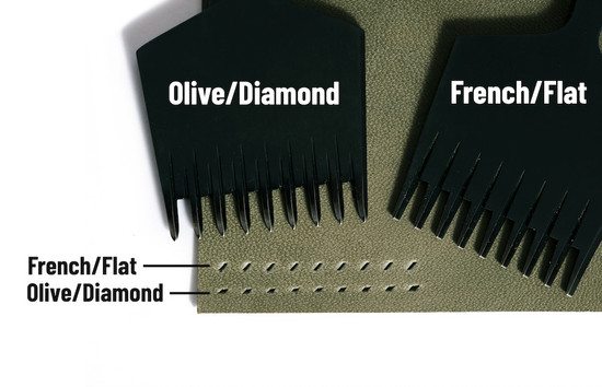 Flat vs Diamond Leather Pricking Irons