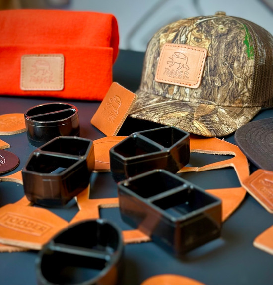 Use with clicker dies to cut hat patches