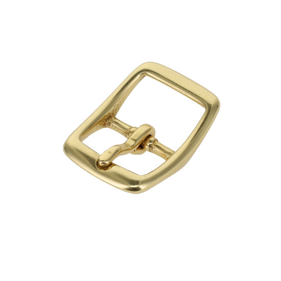 Solid Brass Center Bar Buckle Natural Brass