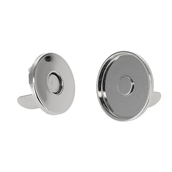 Full Cover Thin Round Magnetic Snap, Nickel Plate