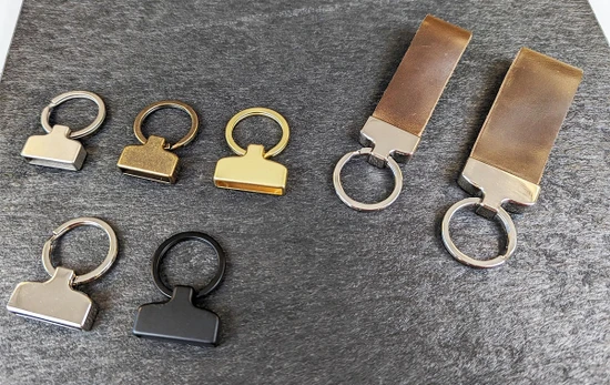 Epoxy for leather key fob hardware