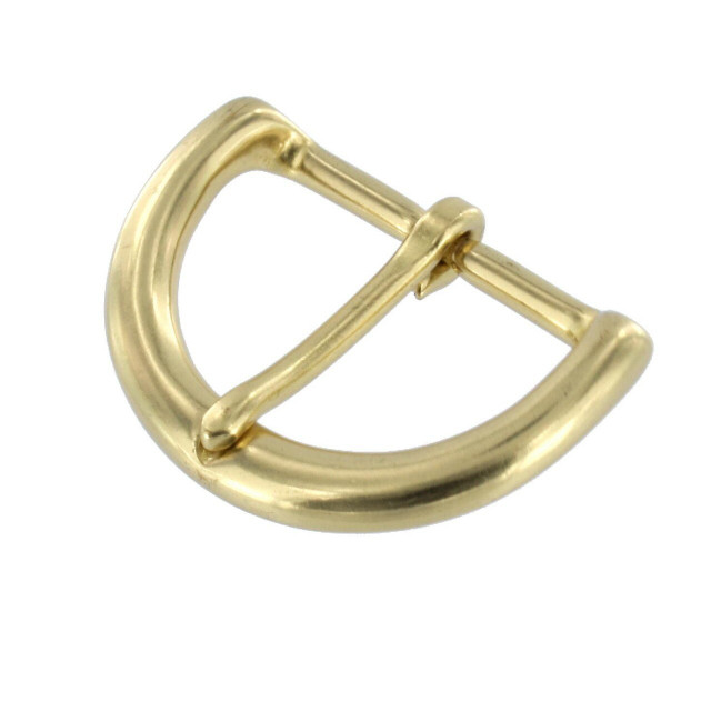 1036 1 5/8" Natural Brass, Heel Bar Buckle, Solid Brass