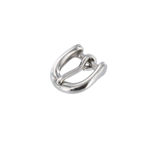 10199 13mm Nickel Plate, Heel Bar Buckle, Solid Brass