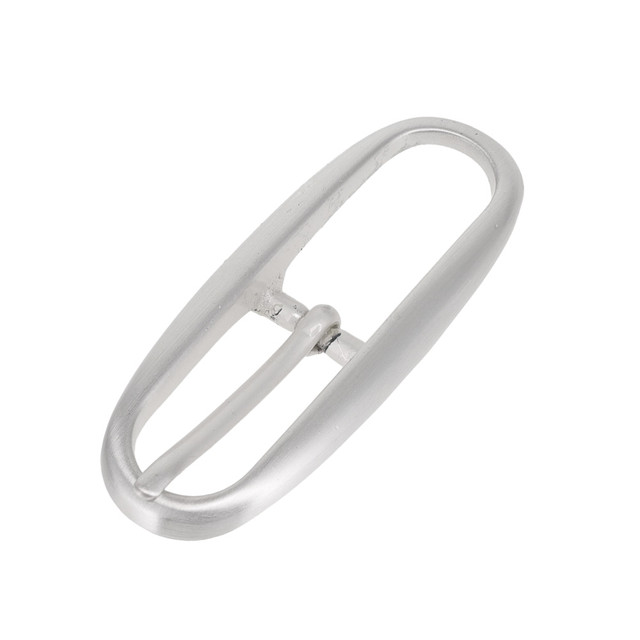 B1762 1/2" Silver Brushed, Center Bar Buckle, Solid Brass