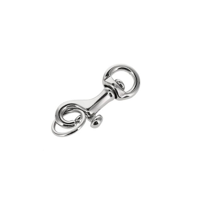 C3750 1/4" Nickel Plate, Swivel Bolt Snap with O-Ring, Solid Brass
