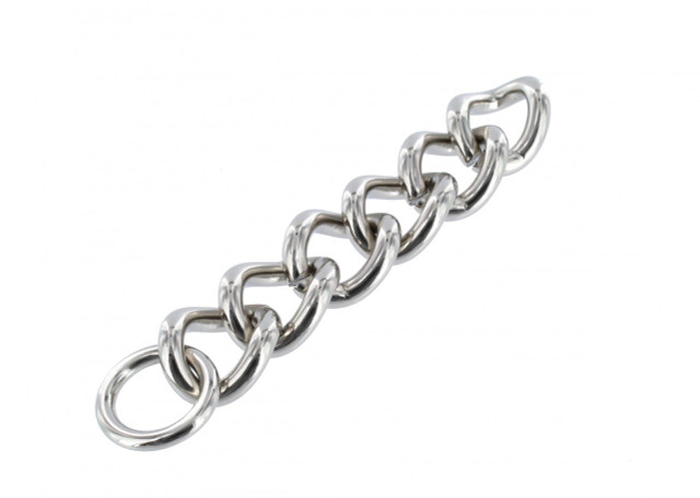 G10405 15mm Nickel Plate, 6-Link Chain with 15mm O-Ring, Solid Brass