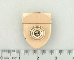 M3887-613-10 Brushed Brass, Key Lock, Crimp on Hasp