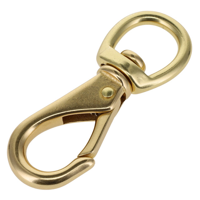 251 5/8" Natural Brass, Swivel Lever Snap, Solid Brass-LL