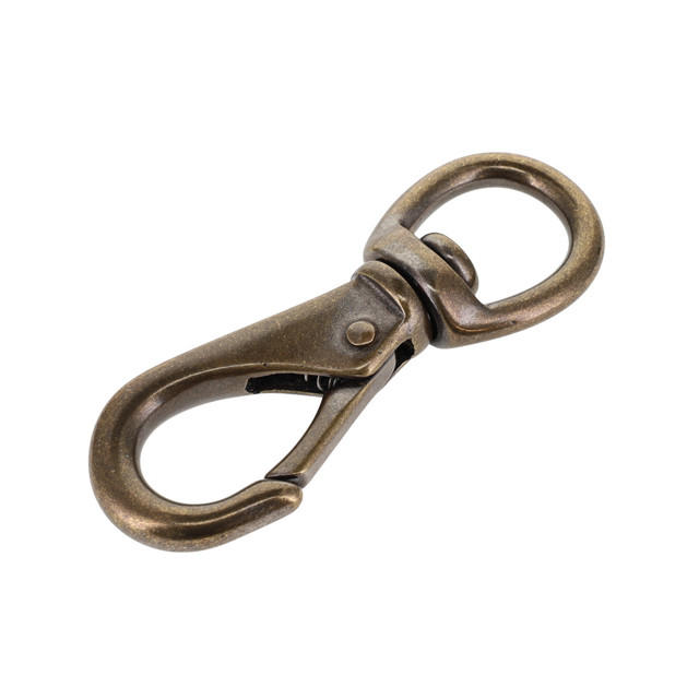 251 5/8" Antique Brass, Swivel Lever Snap, Solid Brass-LL